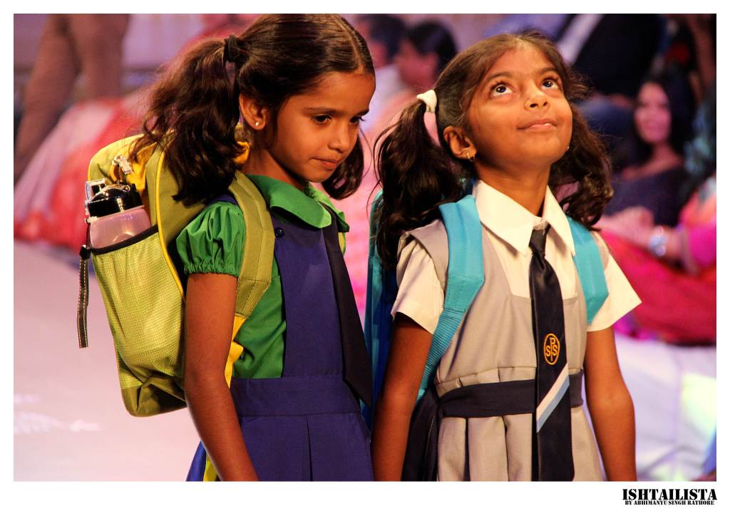 Kids were also sent on runway and showcased a line of school uniforms. 